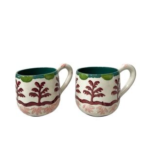 Anthropologie Set of 2 Agata Mugs NIB